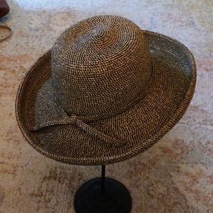 Gold hat will fit most heads.